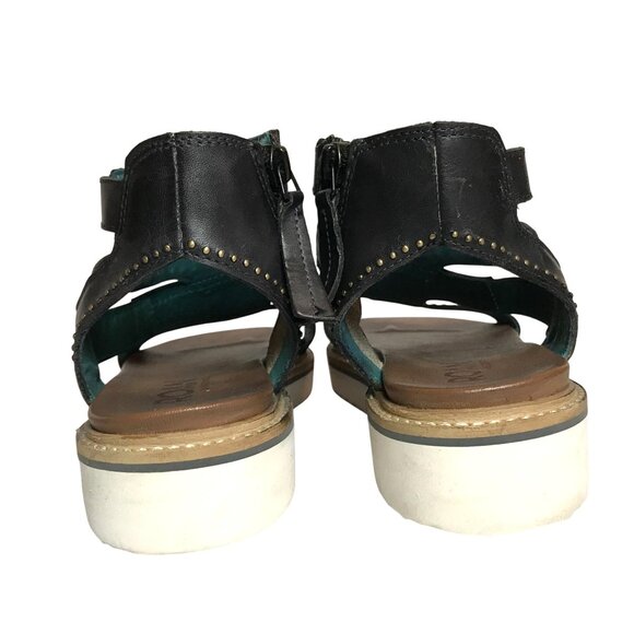 Roan By Bed/Stü Carlita Black Leather Ankle Strap Sandals Womens 6/36 - Picture 4 of 9